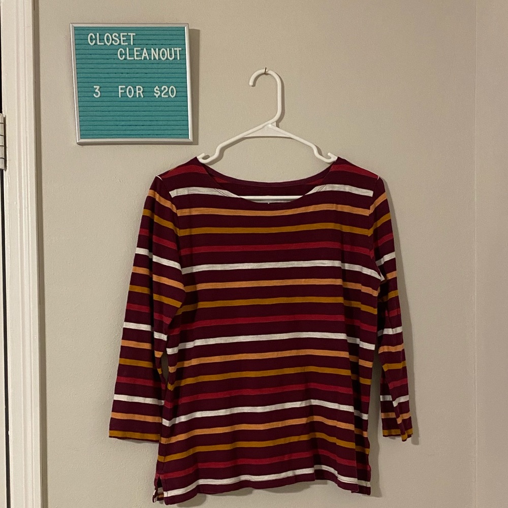 3/$20 3/4 sleeve striped shirt